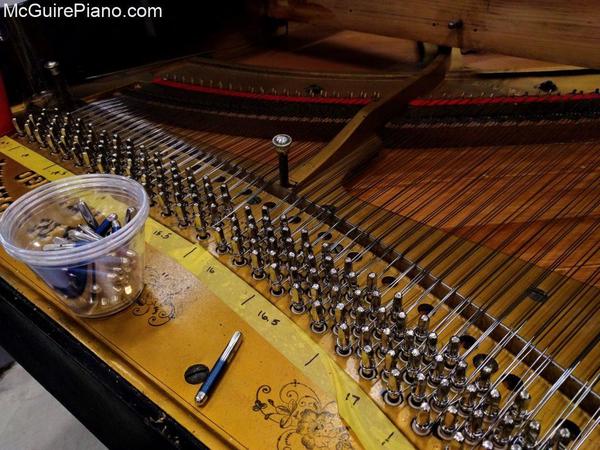 Piano Restringing in process
