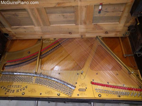 Adam Schaaf player piano - stringing complete