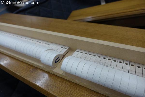 New Renner piano hammers custom bored for installation