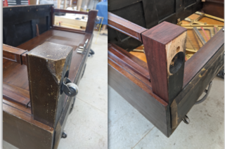 Repairing an Oops on an Upright Piano Foot